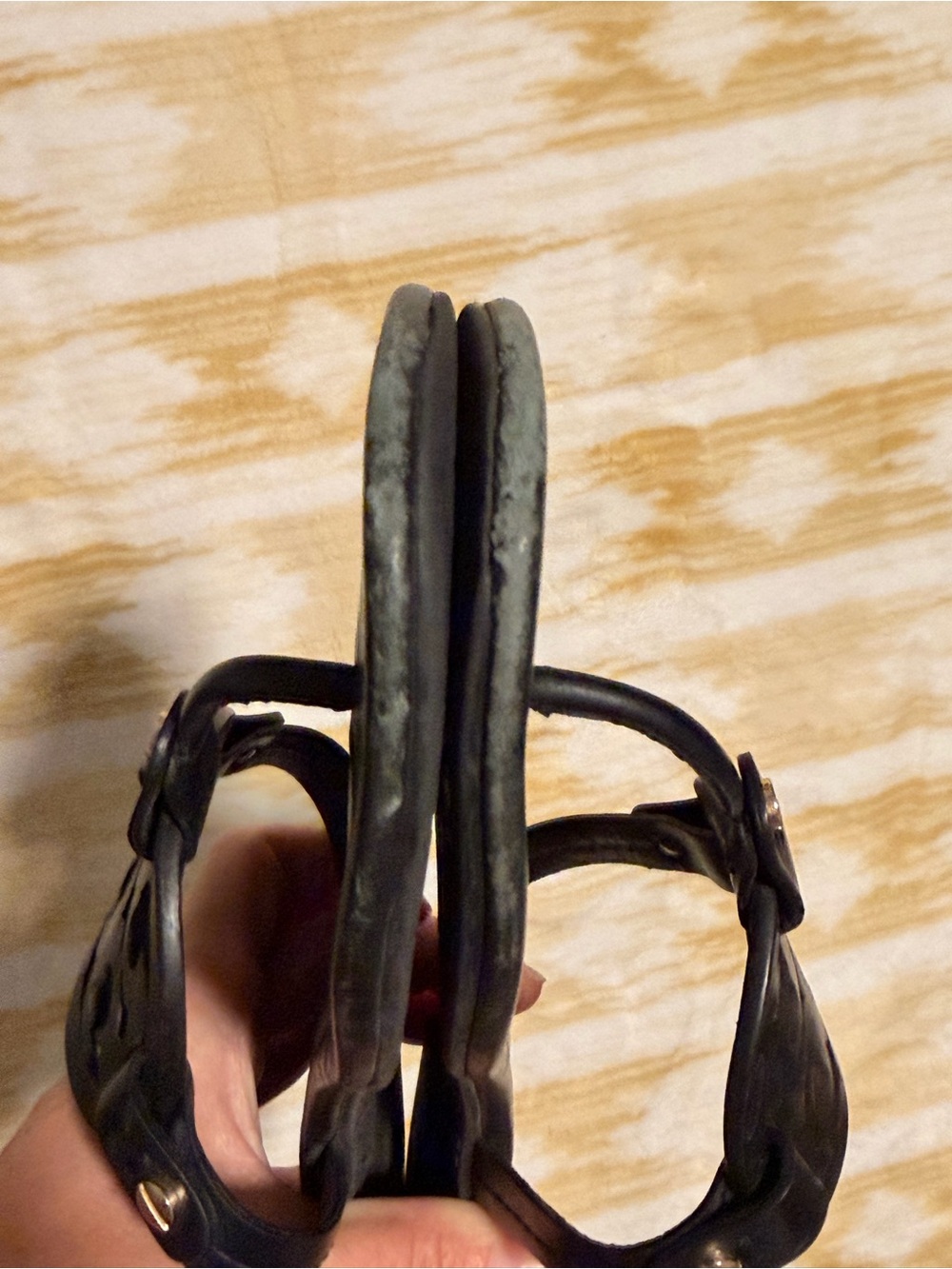 Tory Burch Black Leather Logo Thong Sandals size 10 - Picture 6 of 6